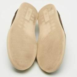 Pre Owned Loro Piana Olive Green Suede 360 Flexy Walker Sneakers Size 43.5