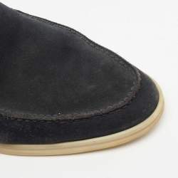 Pre Owned Loro Piana Navy Blue Suede Summer Walk Loafers Size 43.5