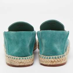 Loro Piana Green Suede Summer Walk Loafers Size 42