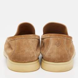 Pre Owned Loro Piana Brown Suede Summer Walk Loafers Size 41