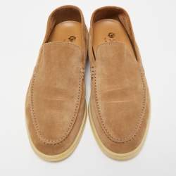 Pre Owned Loro Piana Brown Suede Summer Walk Loafers Size 41