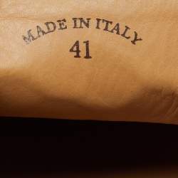 Pre Owned Loro Piana Navy Blue Croc Embossed Leather Loafers Size 41