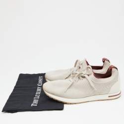 مملوكة مسبقًا  حذاء رياضي لورو بيانا فلكسي ووكر 360 جلد وقماش تريكو كريمي*رصاصي مقاس 43