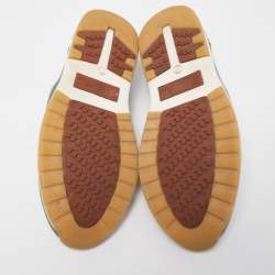 Pre Owned Loro Piana Green Knit Fabric 360 Lp Flexy Walk Sneakers Size 43