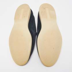 Pre Owned Loro Piana Navy Blue Suede Summer Walk Slip On Loafers Size 43