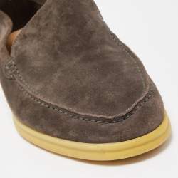 Pre Owned Loro Piana Brown Suede Summer Walk Loafers Size 43