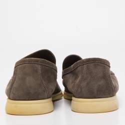 Pre Owned Loro Piana Brown Suede Summer Walk Loafers Size 43