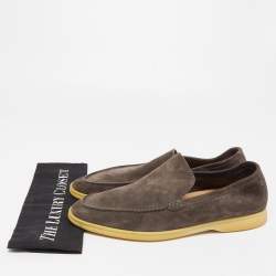 Pre Owned Loro Piana Brown Suede Summer Walk Loafers Size 43