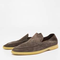 Pre Owned Loro Piana Brown Suede Summer Walk Loafers Size 43