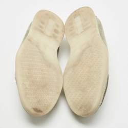 مملوكة مسبقًا Loro Piana Grey Suede Summer Walk Slip On Loafers Size 41.5