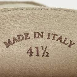 مملوكة مسبقًا Loro Piana Grey Suede Summer Walk Slip On Loafers Size 41.5