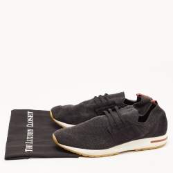 Pre Owned Loro Piana Black Knit Fabric 360 LP Flexy Walk Sneakers Size 44