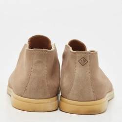 Loro Piana Beige Suede Open Walk Ankle Boots Size 40