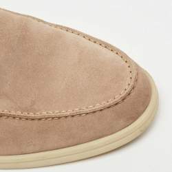 Loro Piana Beige Suede Open Walk Ankle Boots Size 40