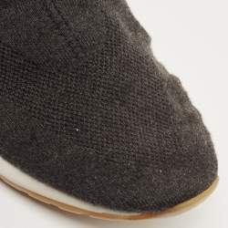 Pre Owned Loro Piana Black Knit Fabric and Suede 360 LP Flexy Walk Sneakers Size 44