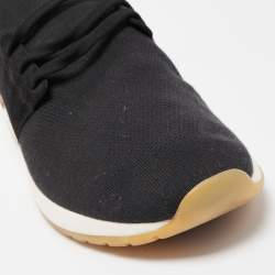 Loro Piana Black Knit Fabric and Suede 360 LP Flexy Walk Sneakers Size 44