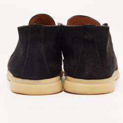 Loro Piana Black Suede Open Walk Boots Size 42