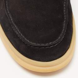 Loro Piana Black Suede Open Walk Boots Size 42