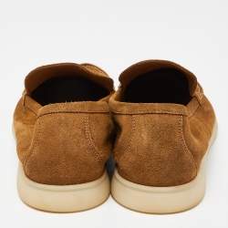 Pre Owned Loro Piana Brown Suede Summer Walk Loafers Size 45