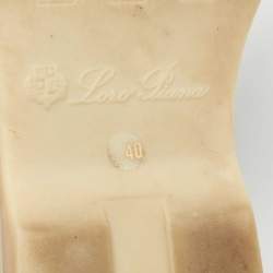 Pre Owned Loro Piana Brown Leather Summer Walk Loafers Size 40