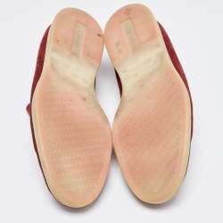 Pre Owned Loro Piana Burgundy Suede Summer Walk Loafers Size 44