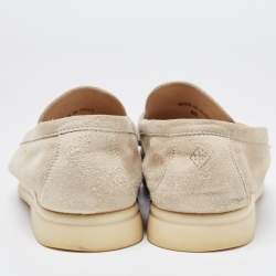 Pre Owned Loro Piana Grey Suede Summer Charms Walk Loafers Size 40