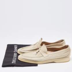 Pre Owned Loro Piana Grey Suede Summer Charms Walk Loafers Size 40