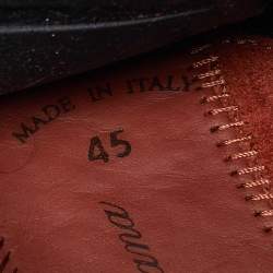 Pre Owned Loro Piana Blue Knit Fabric and Leather 360 LP Flexy Walk Sneakers Size 45