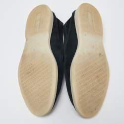 مملوكة مسبقًا Loro Piana Navy Blue Suede Summer Charms Walk Slip On Loafers Size 42