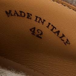 مملوكة مسبقًا Loro Piana Brown Leather Open Walk Ankle Boots Size 42