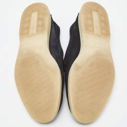 Pre Owned Loro Piana Black Suede Summer Charms Walk Slip On Loafers Size 41.5