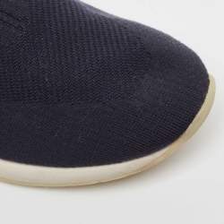 Pre Owned Loro Piana Navy Blue Knit Fabric 360 Lp Flexy Walker Sneakers Size 43
