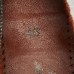 Loro Piana Grey Knit Fabric 360 LP Flexy Walk Slip On Sneakers Size 43