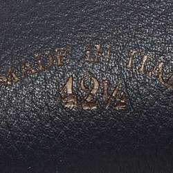 Pre Owned Loro Piana Navy Blue Leather Summer Walk Slip On Loafers Size 42.5