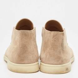 Pre Owned Loro Piana Beige Suede Open Walk Boots Size 44