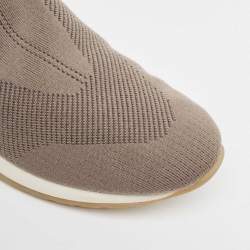 Loro Piana Grey Knit Fabric 360 LP Flexy Walk Sneakers Size 40