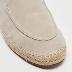 Loro Piana Grey Suede Open Walk Loafers Size 45