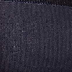 مملوكة مسبقًا Loro Piana Navy Blue Knit Fabric Summer Walk Loafers Size 43