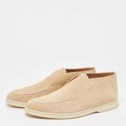 Pre Owned Lora Piano Beige Suede Summer Walk Ankle Boots Size 41