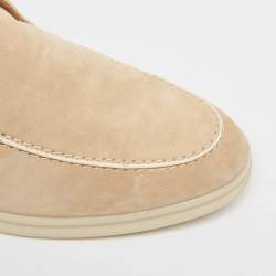 Pre Owned Lora Piano Beige Suede Summer Walk Ankle Boots Size 41