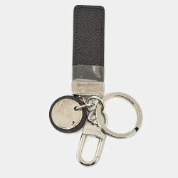 Louis Vuitton Neo LV Club Taiga Leather Silver Tone Keychain 