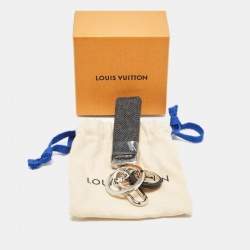 Louis Vuitton Neo LV Club Taiga Leather Silver Tone Keychain 
