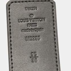 Pre Owned Louis Vuitton Monogram Eclipse Reverse Canvas LV Initiales Reversible Belt 95 CM