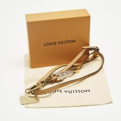 Pre Owned Louis Vuitton Tan Leather LV Lovers Charm Phone Strap