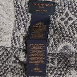 Pre Owned وشاح لوي فيتون صوف رمادي كلاسيكي مونوغرام