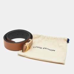 مملوكة مسبقًا Louis Vuitton LV Initiales 90CM Reversible Belt Brown/Black Taurillon Leather