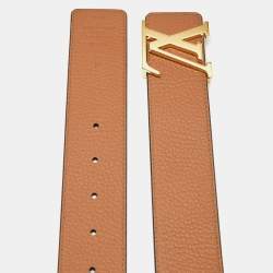 مملوكة مسبقًا Louis Vuitton LV Initiales 90CM Reversible Belt Brown/Black Taurillon Leather