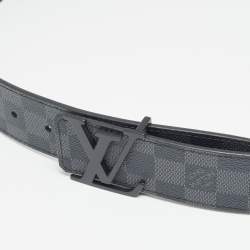 مملوكة مسبقًا حزام لوي فيتون إنشيلز LV كانفاس داميه كوبالت 95 سم