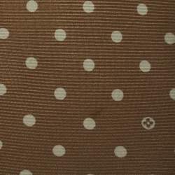 Pre Owned Louis Vuitton Light Brown Dotted Silk Tie