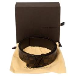 Pre Owned حزام لوي فيتون حروف إل في كانفاس دامييه إيبين 90 سم